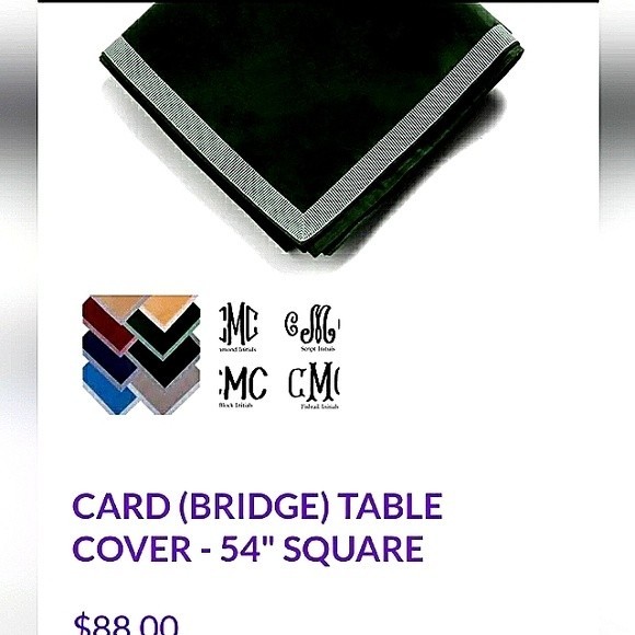 Sanders Classics Black Card Table Cover - Picture 1 of 6